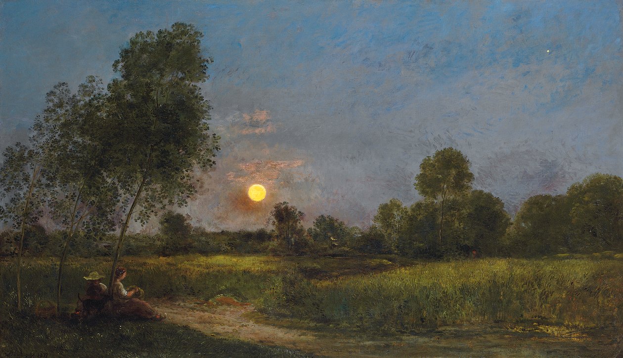 Kuun nousu, 1878 tekijältä Charles Francois Daubigny