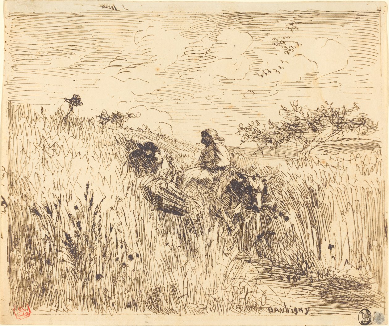 Polku vehnäpellon läpi tekijältä Charles Francois Daubigny