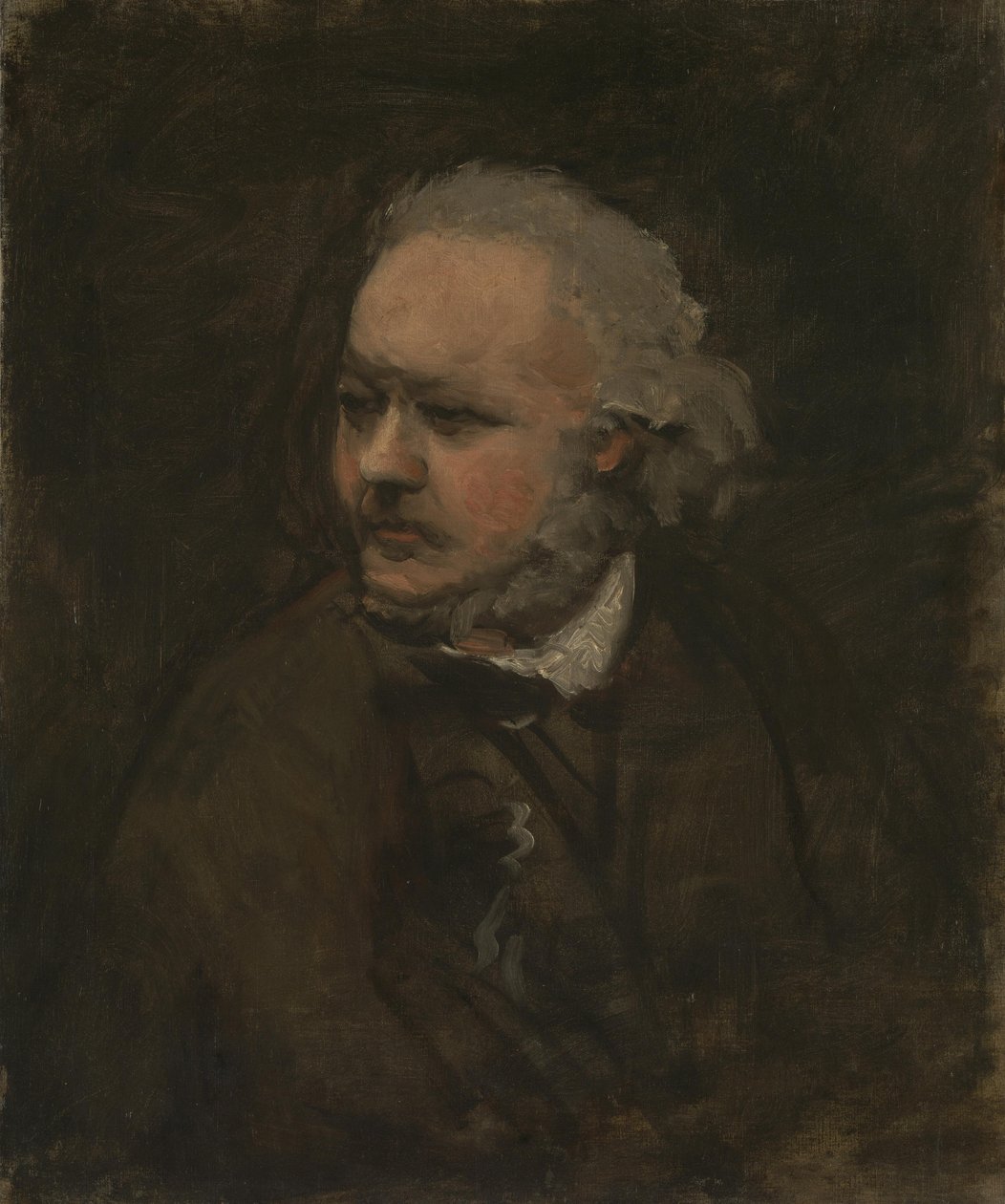 Taidemaalari Honoré Daumierin muotokuva 1808-1879, n. 1876 tekijältä Charles Francois Daubigny