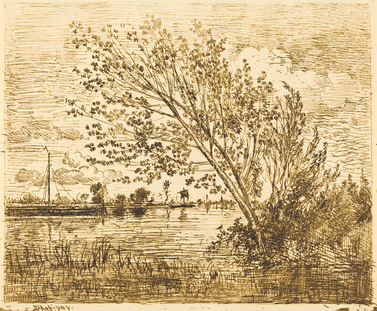 Leppäteline tekijältä Charles Francois Daubigny