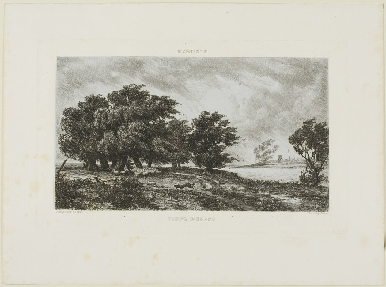 Myrskyinen sää tekijältä Charles Francois Daubigny