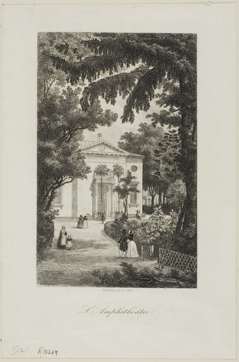 Jardin des Plantesin amfiteatteri tekijältä Charles Francois Daubigny