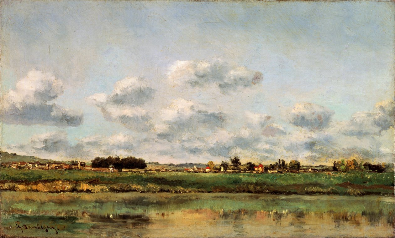The Banks of the Oise, 1859. tekijältä Charles Francois Daubigny