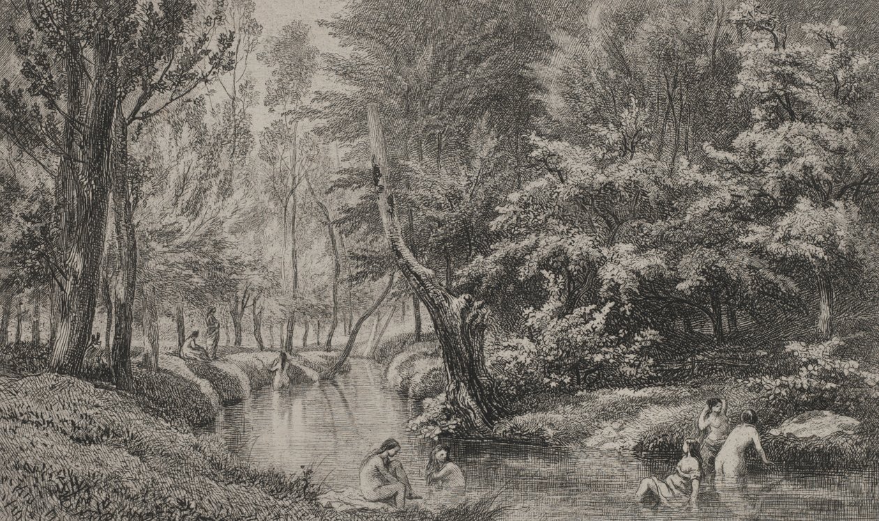 The Bathers, c. 1847. tekijältä Charles Francois Daubigny
