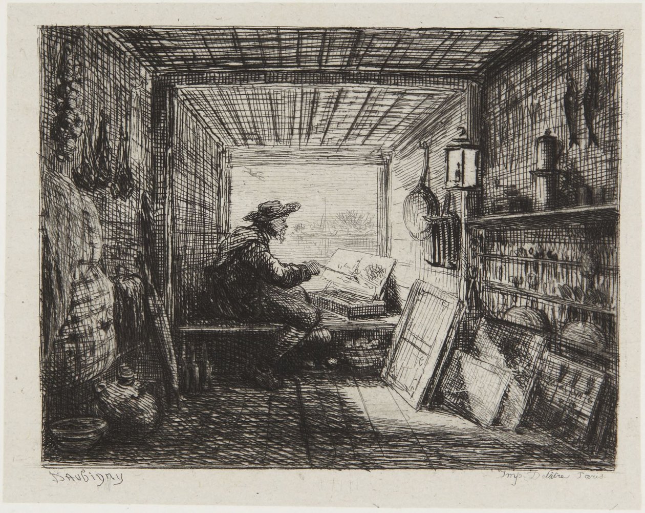 Ateljeevene tekijältä Charles Francois Daubigny