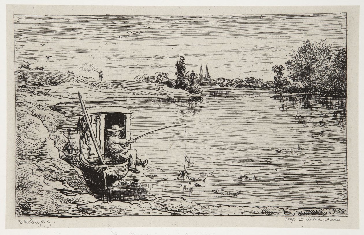 Kalastava laivapoika tekijältä Charles Francois Daubigny