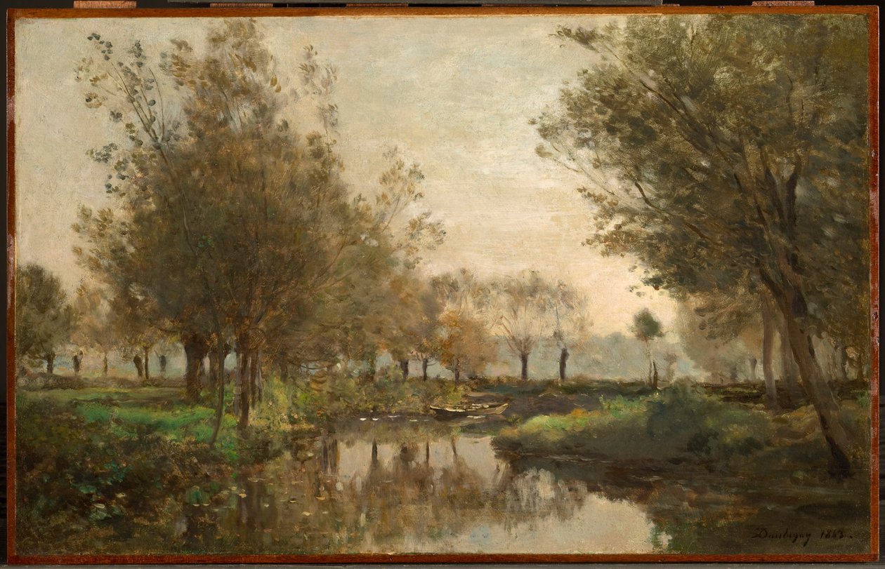 The Creek, 1863 tekijältä Charles Francois Daubigny