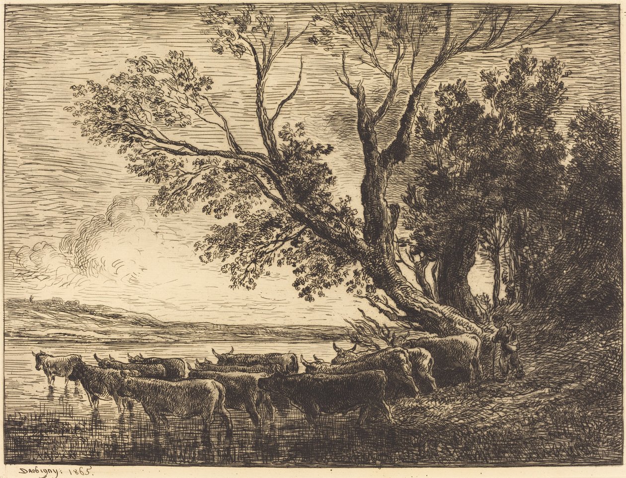 Ford (Le Gue) tekijältä Charles Francois Daubigny