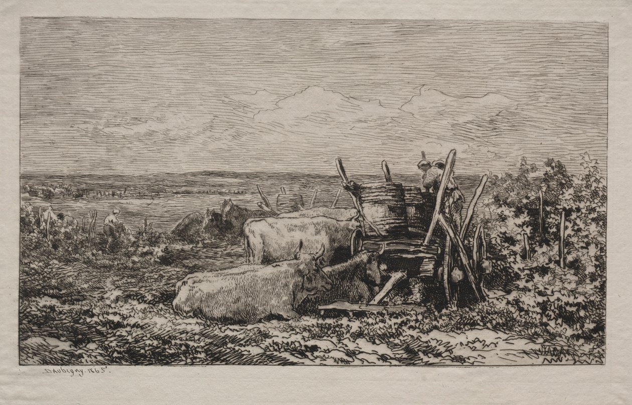 Rypäleen sato, 1865. tekijältä Charles Francois Daubigny