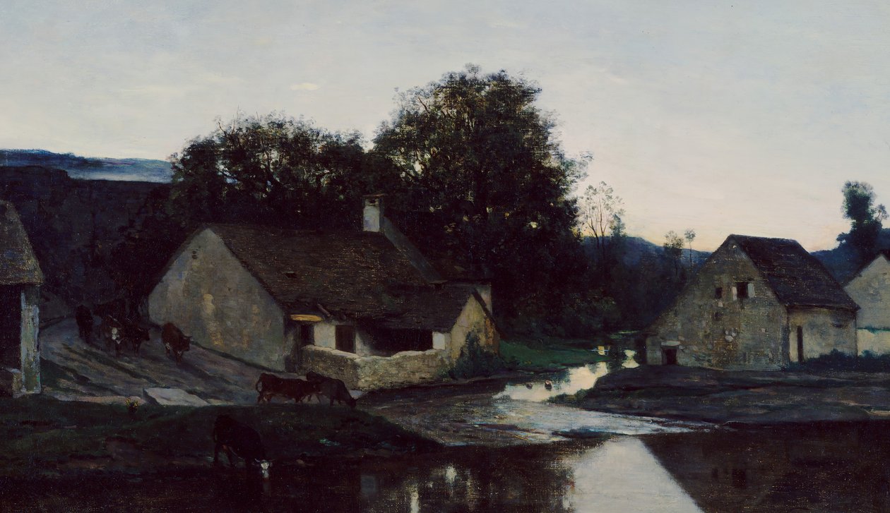 Optevozin Hamlet, n. 1852. tekijältä Charles Francois Daubigny