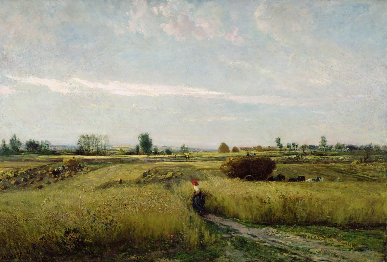 Sadonkorjuu, 1851 tekijältä Charles Francois Daubigny