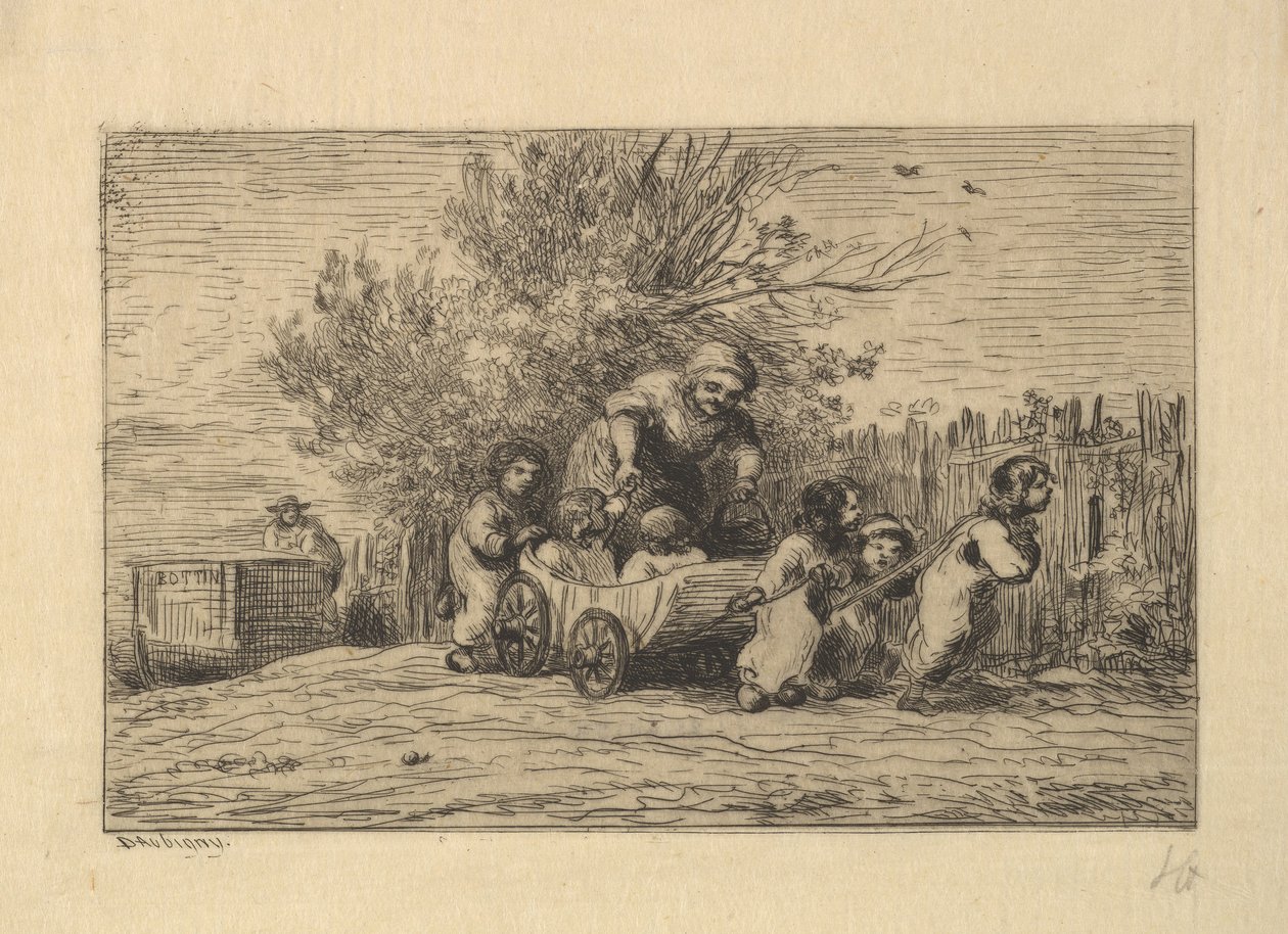 Kärryjen perilliset, 1861. tekijältä Charles Francois Daubigny