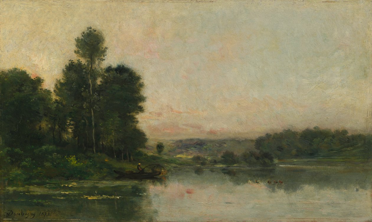 Méry-sur-Oisen kukkulan rinteet, Auversia vastapäätä, 1873. tekijältä Charles Francois Daubigny