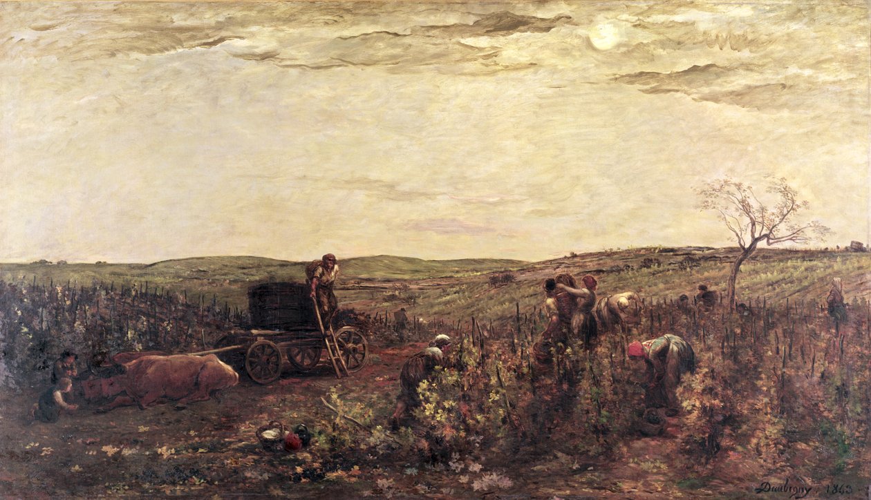 Viinisato Burgundiassa, 1863 tekijältä Charles Francois Daubigny