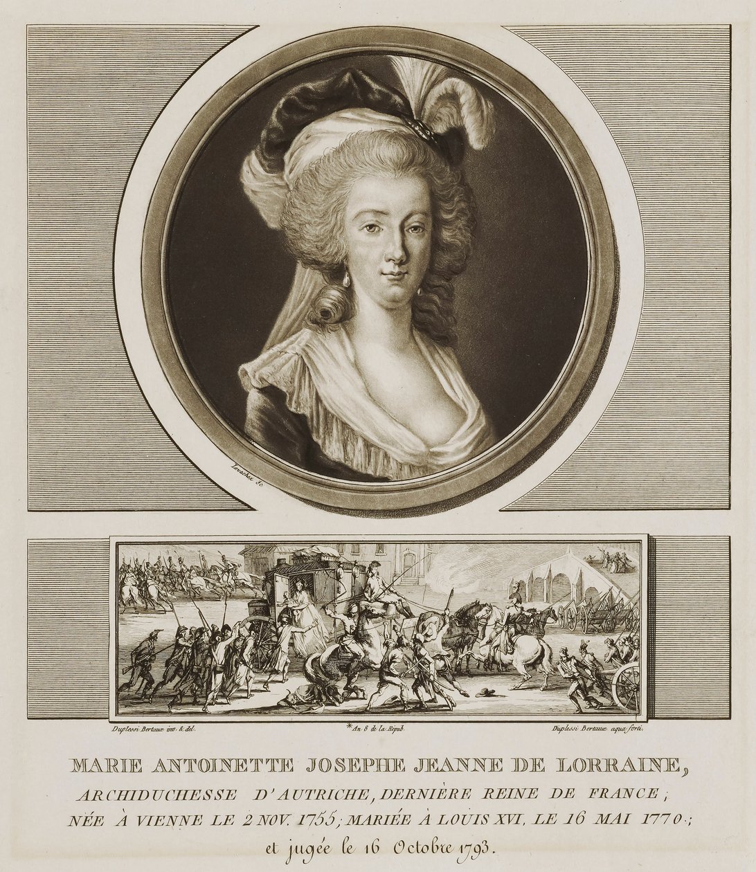 Marie-Antoinette Josephe Jean de Lorraine tekijältä Charles Francois Gabriel Levachez