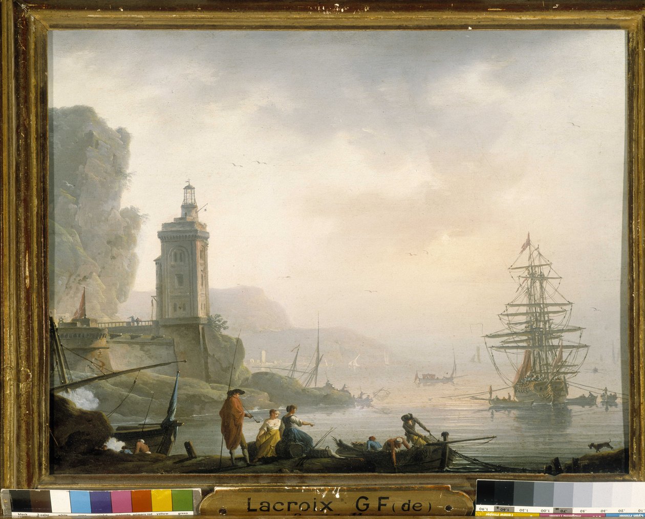 Merenranta (öljy kankaalle) tekijältä Charles Francois Lacroix de Marseille