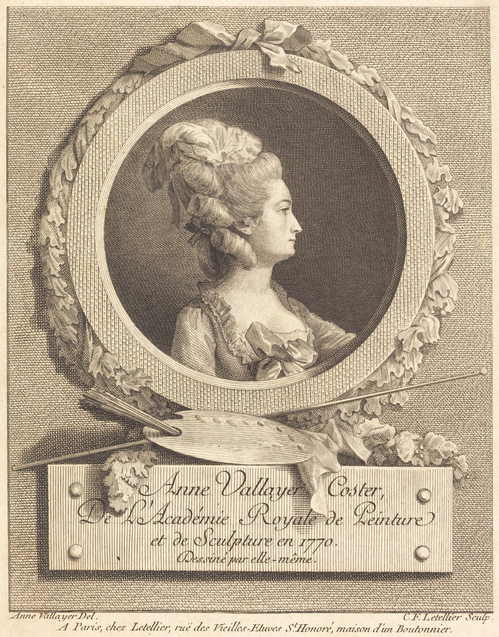 Anne Vallayer-Coster tekijältä Charles Francois Le Tellier after Anne Vallayer Coster