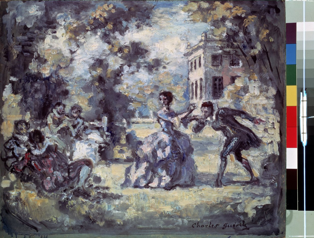 ""Scene galante"" (Rakas kohtaus) Charles Guerinin (1875-1939) maalaus noin 1908 Pietari, Eremitaasi museo DR tekijältä Charles Francois Prosper Guerin