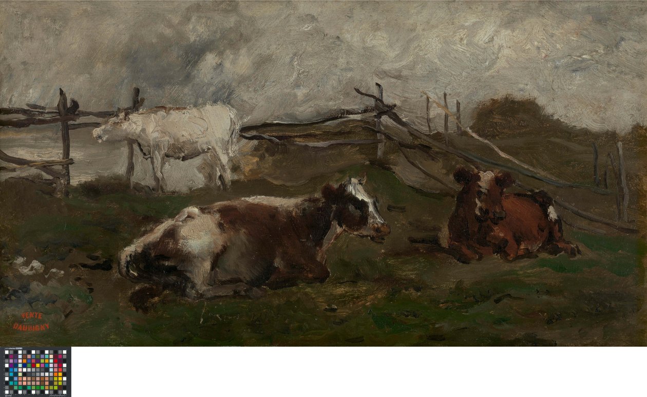 Lehmät niityllä tekijältä Charles Francois Daubigny