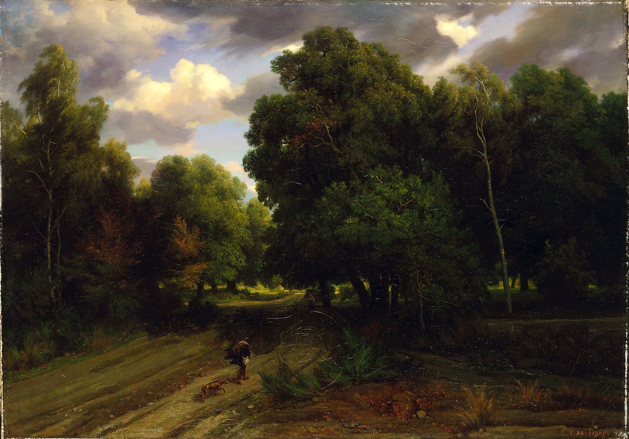 Kotkanpesän risteys, Fontainebleaun metsässä tekijältä Charles Francois Daubigny
