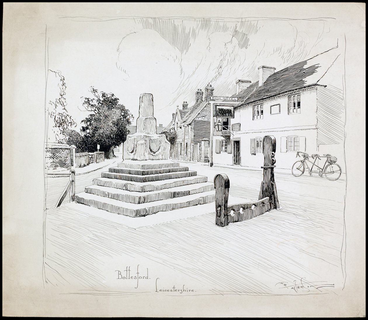 Bottesford Market Cross, Leicestershire, 1892-1933 tekijältä Charles George Harper