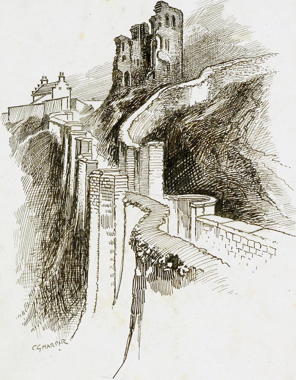 Scarborough Castle, North Yorkshire tekijältä Charles George Harper