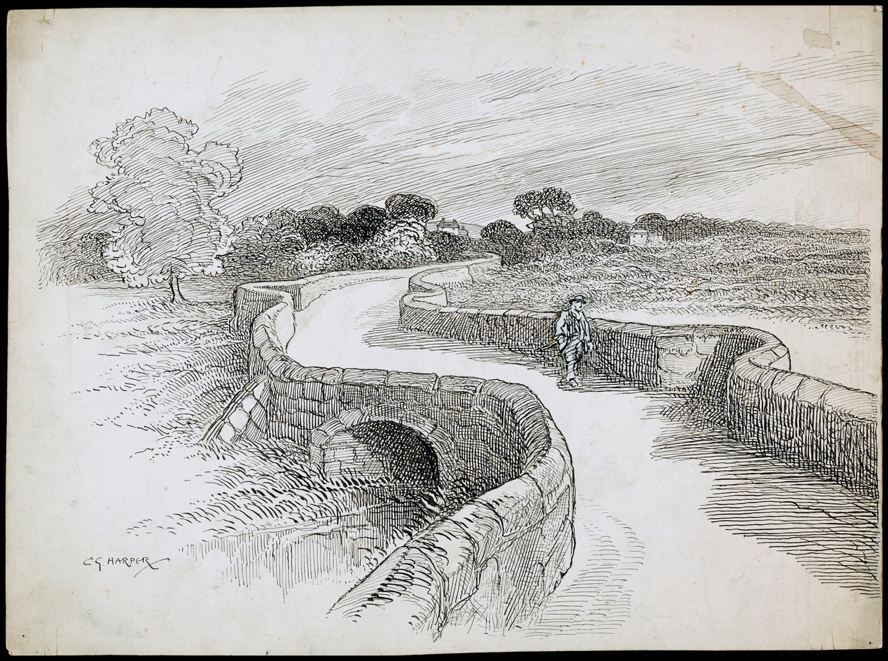Swarkestone Bridge, Stanton By Bridge, Derbyshire tekijältä Charles George Harper