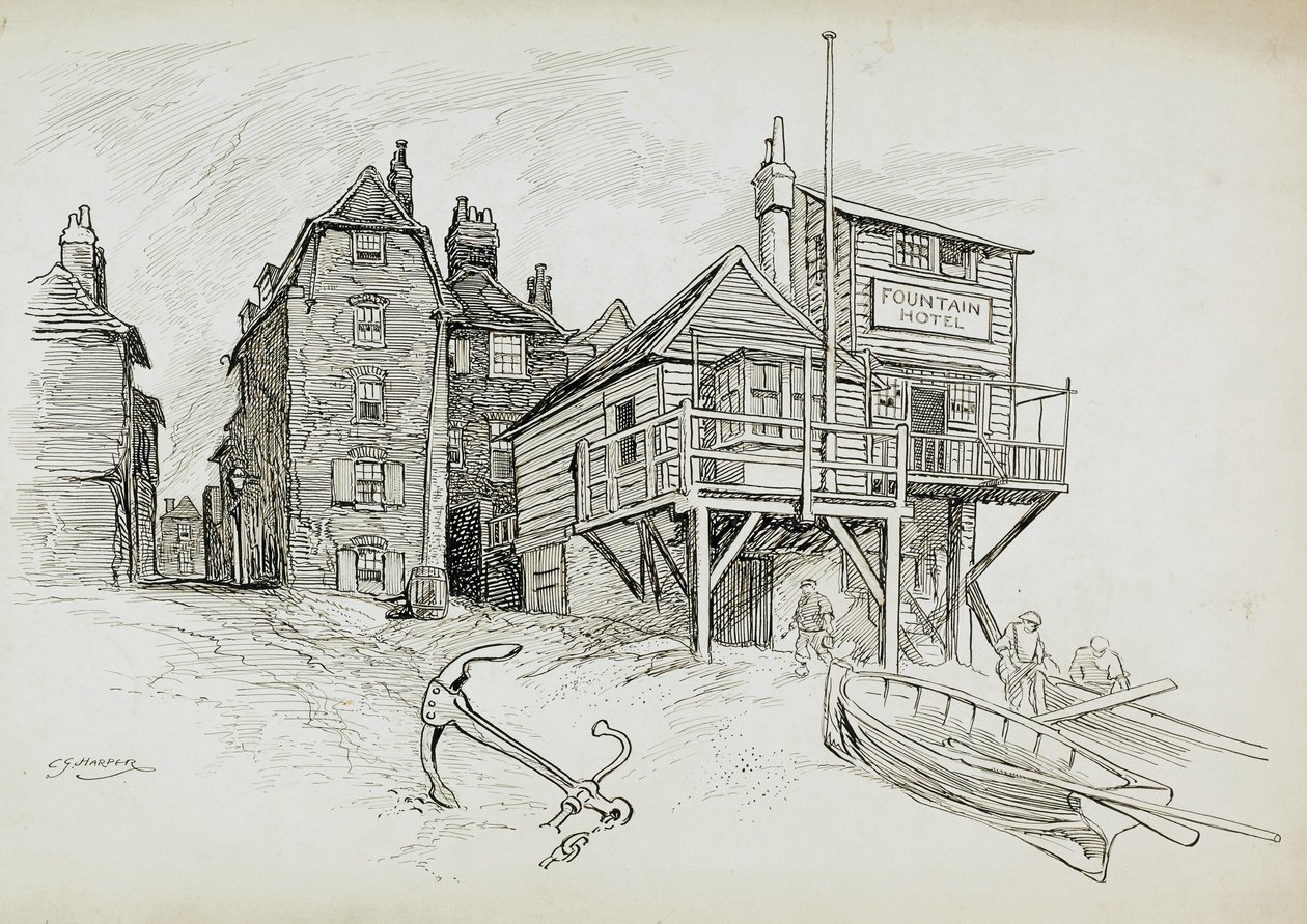 The Fountain Hotel, Deal, Kent, 1892-1933 tekijältä Charles George Harper