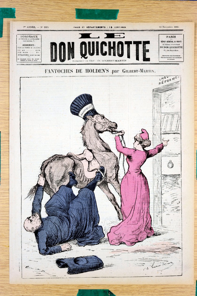 Kansi "Don Quijote", numero 335, Satiirinen väreissä tekijältä Charles Gilbert Martin