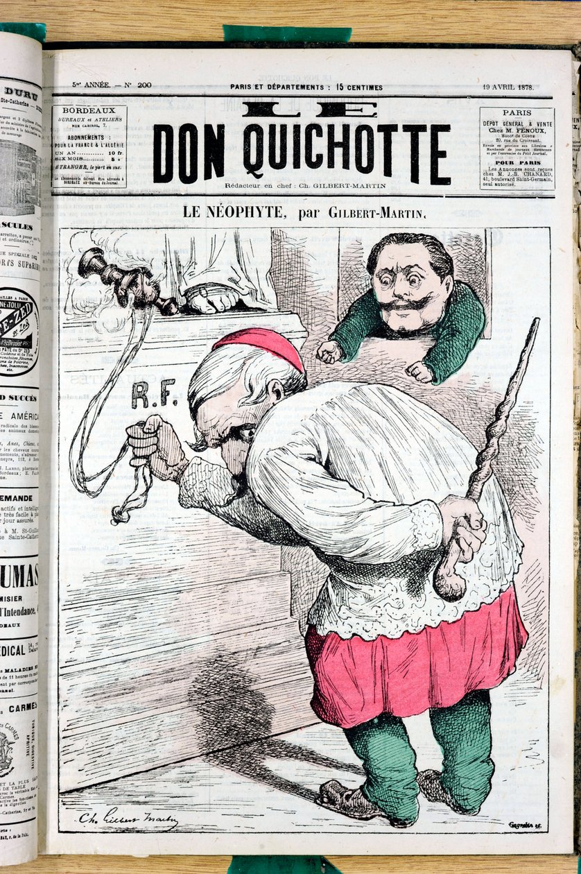 Kansi ""Le Don Quijote"", numero 200, satiirinen väreissä tekijältä Charles Gilbert Martin