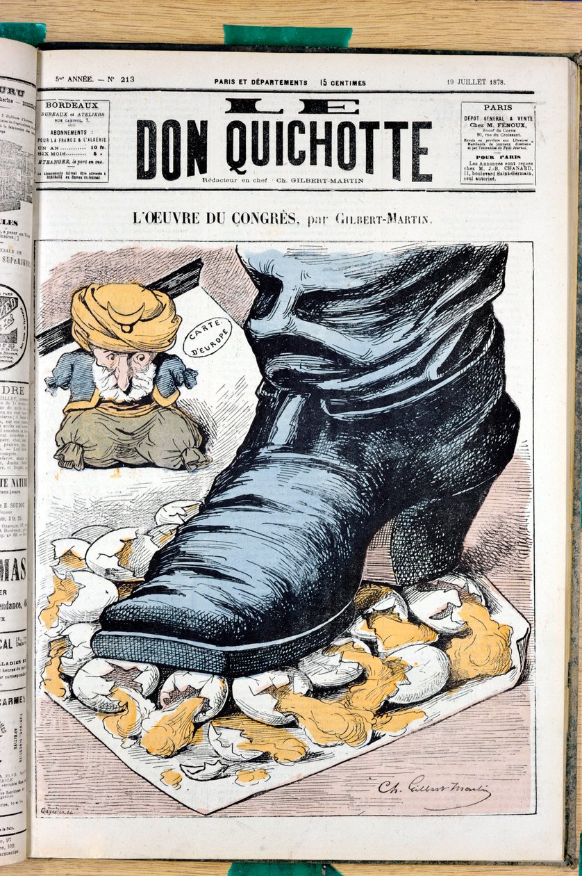 Kansi "" Le Don Quijote ", numero 213, Color Satiric tekijältä Charles Gilbert Martin