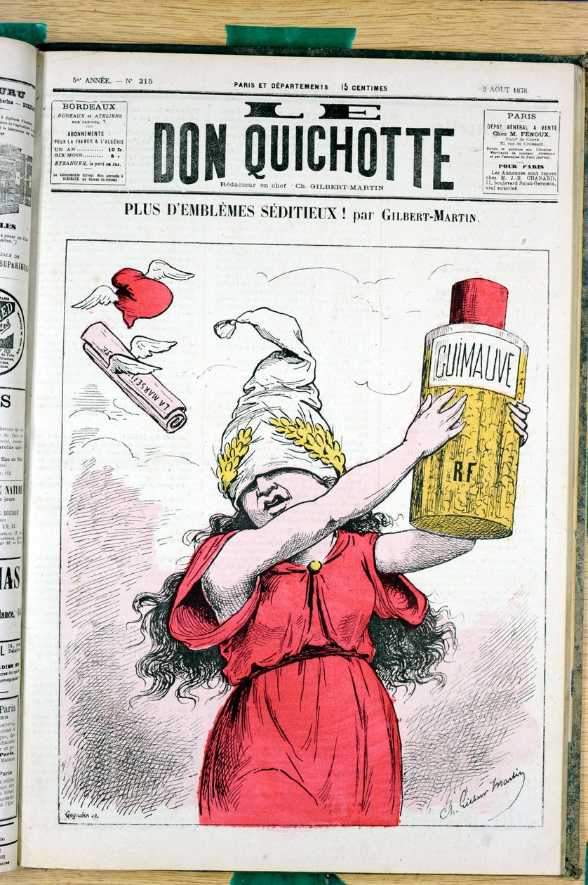 Kansi "" Le Don Quijote"", numero 215, Satirique en Colors tekijältä Charles Gilbert Martin