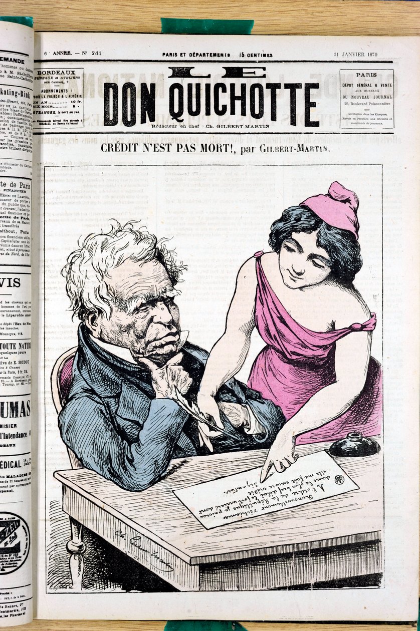 Kansi "" Le Don Quijote ", numero 241, Color Satiric tekijältä Charles Gilbert Martin