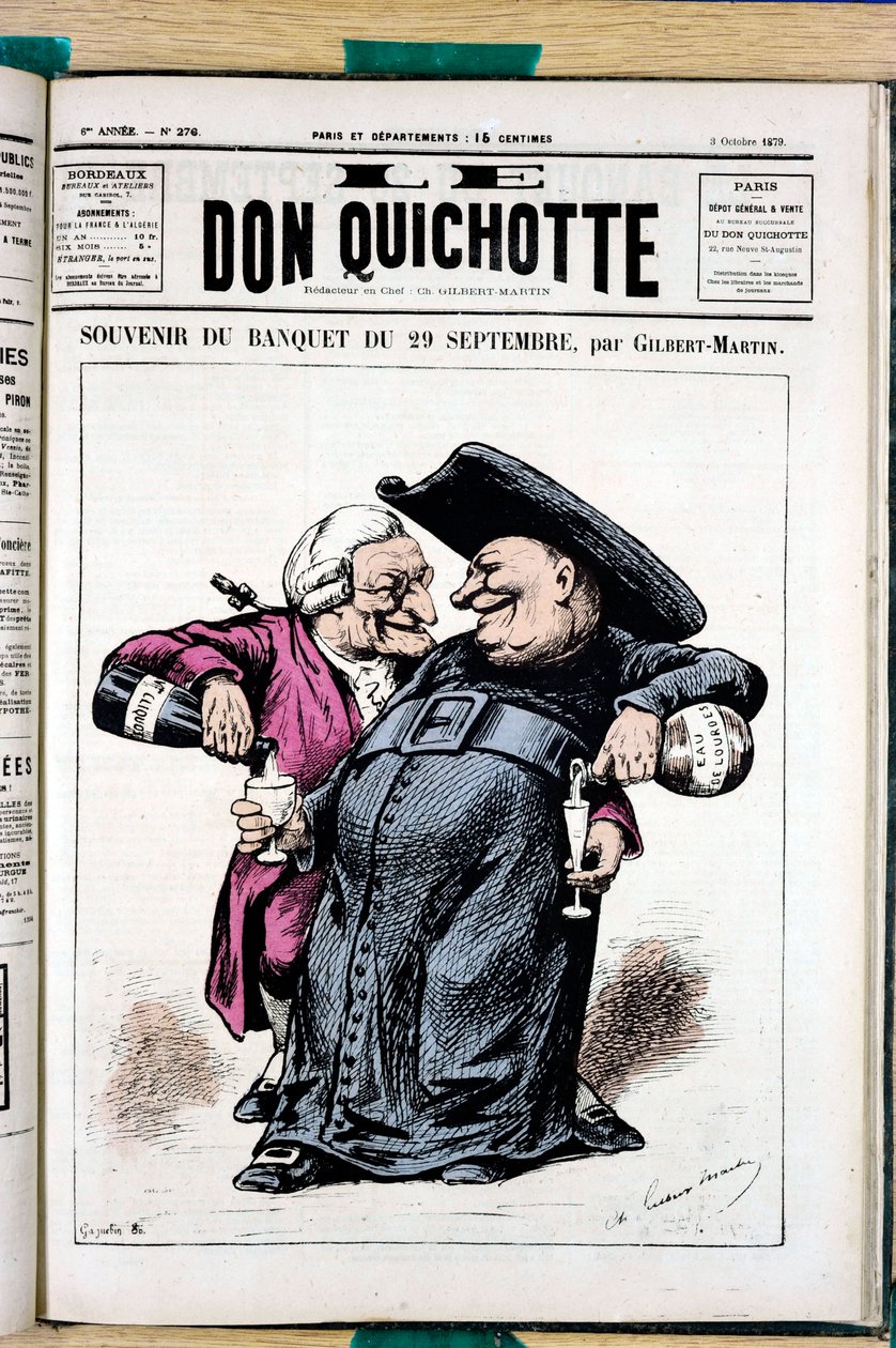 Kansi "" Le Don Quijote ", numero 276, Color Satiric tekijältä Charles Gilbert Martin