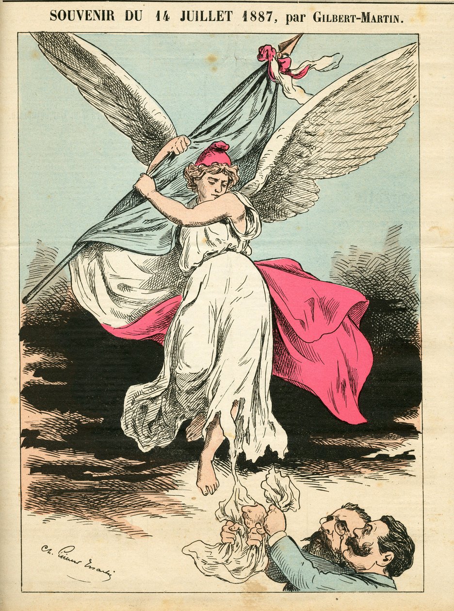 Kansi ""Le Don Quijote"", numero 682, värillinen satiirinen tekijältä Charles Gilbert Martin