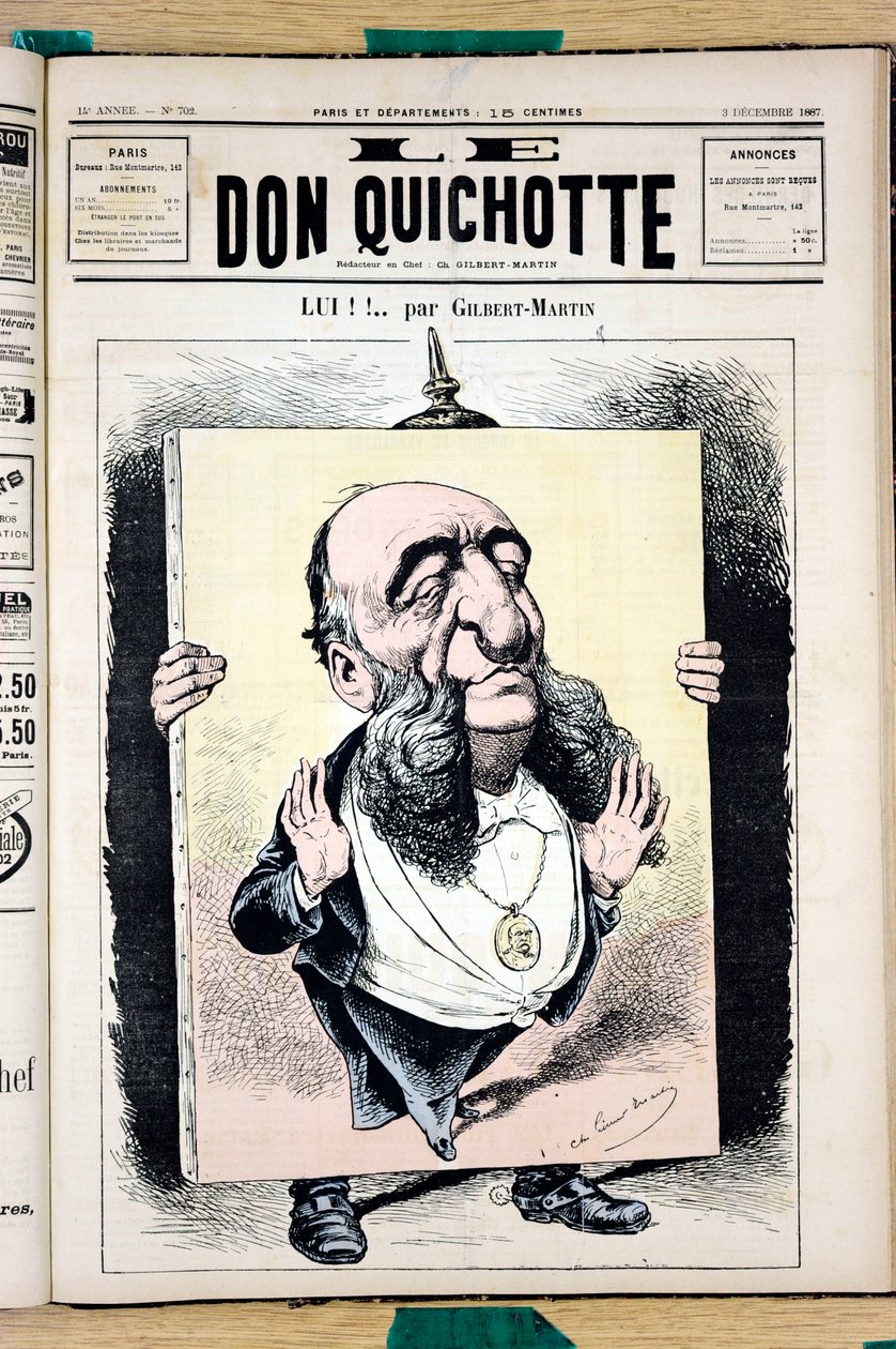 Kansi ""Le Don Quijote"", numero 702, värillinen satiirinen tekijältä Charles Gilbert Martin