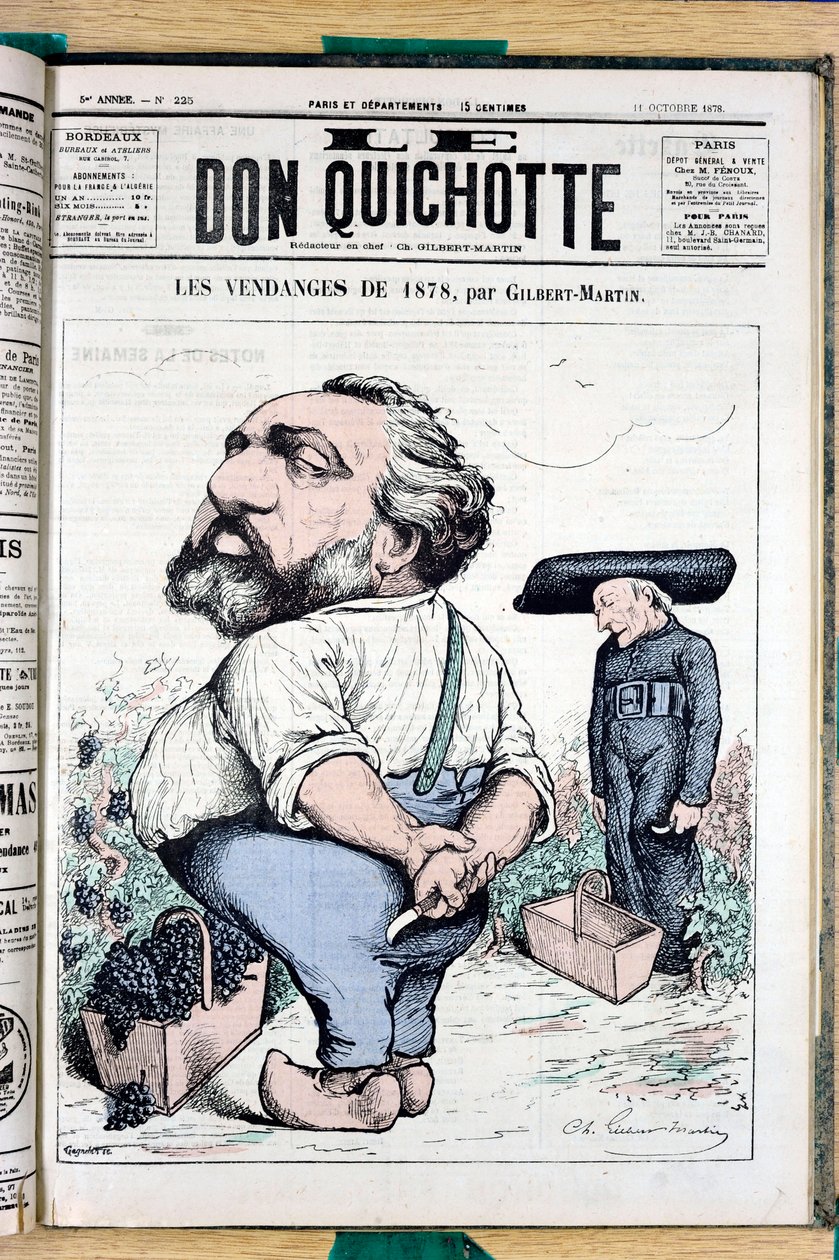Kansi "" The Don Quijote "", numero 225, Satirique en Colors tekijältä Charles Gilbert Martin