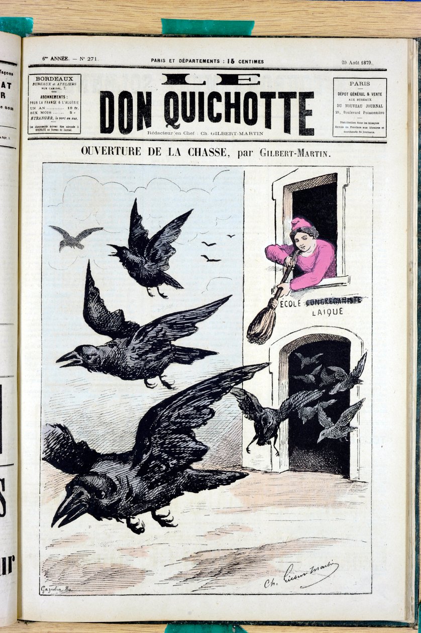 Kansi "" The Don Quijote "", numero 271, Satirique en Colors tekijältä Charles Gilbert Martin