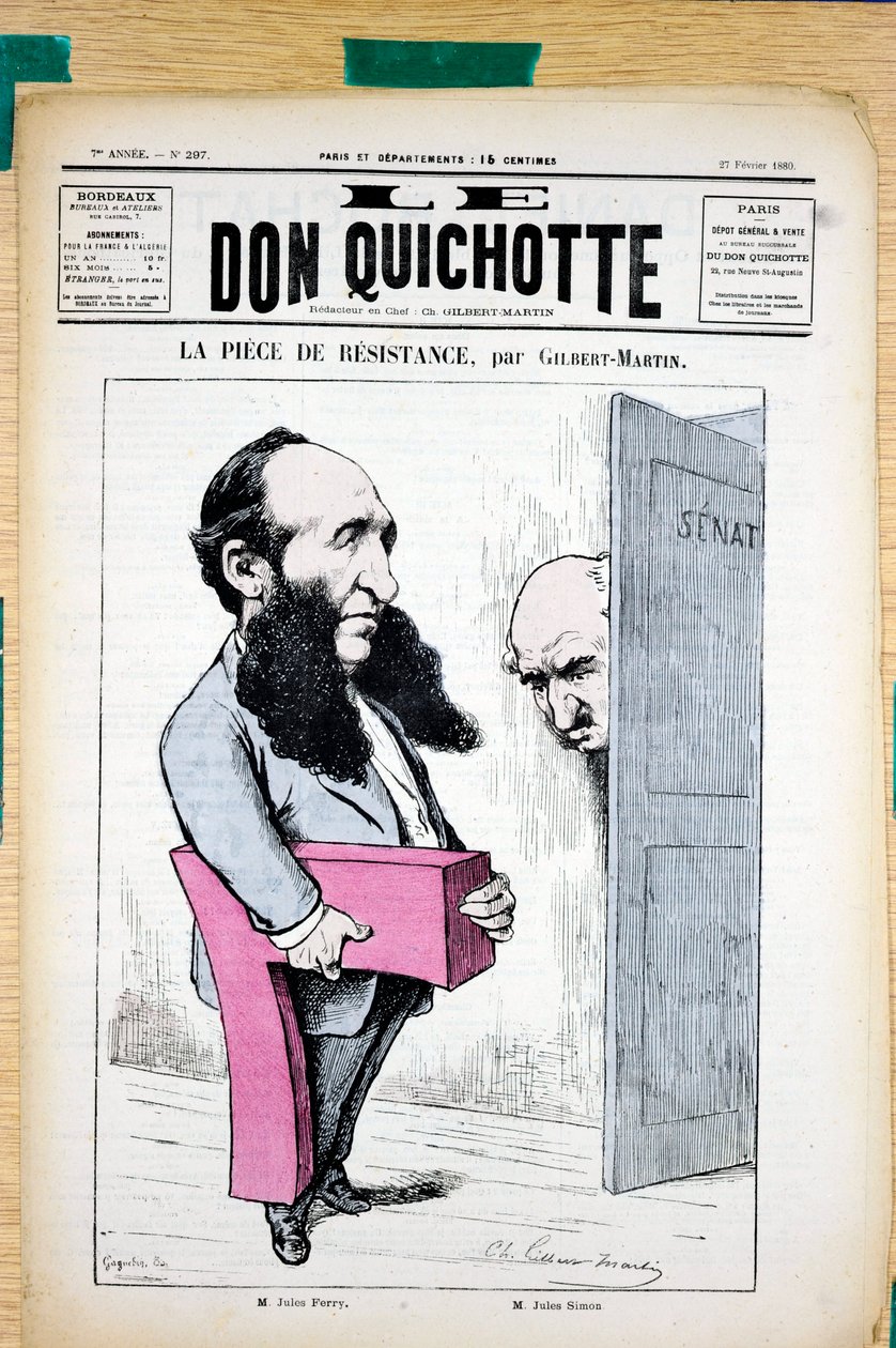 Kansi "" The Don Quijote "", numero 297, Satiirinen väreissä tekijältä Charles Gilbert Martin