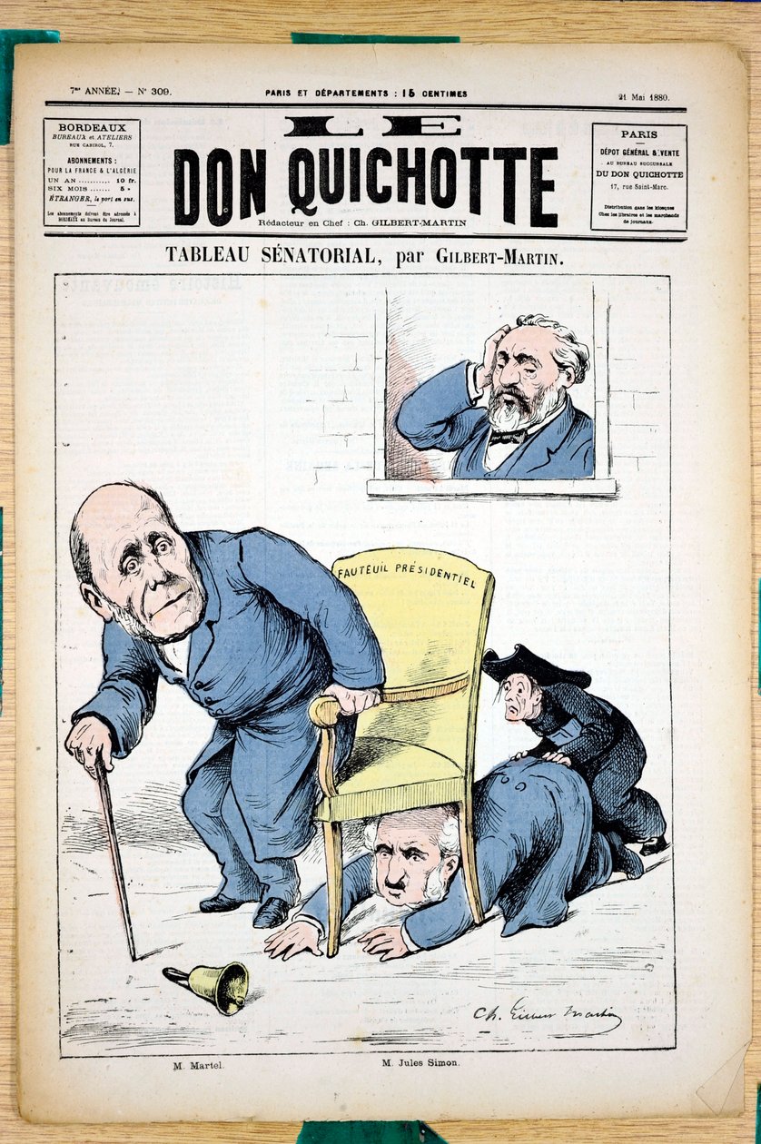 Kansi "" The Don Quijote "", numero 309, Satirique en Colors tekijältä Charles Gilbert Martin