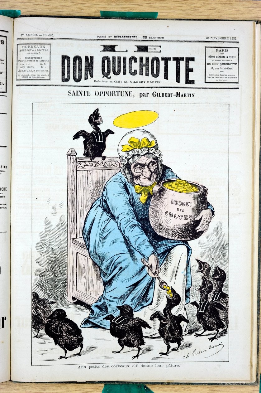 Kansi "" The Don Quijote "", numero 440, Satirical en Colors tekijältä Charles Gilbert Martin