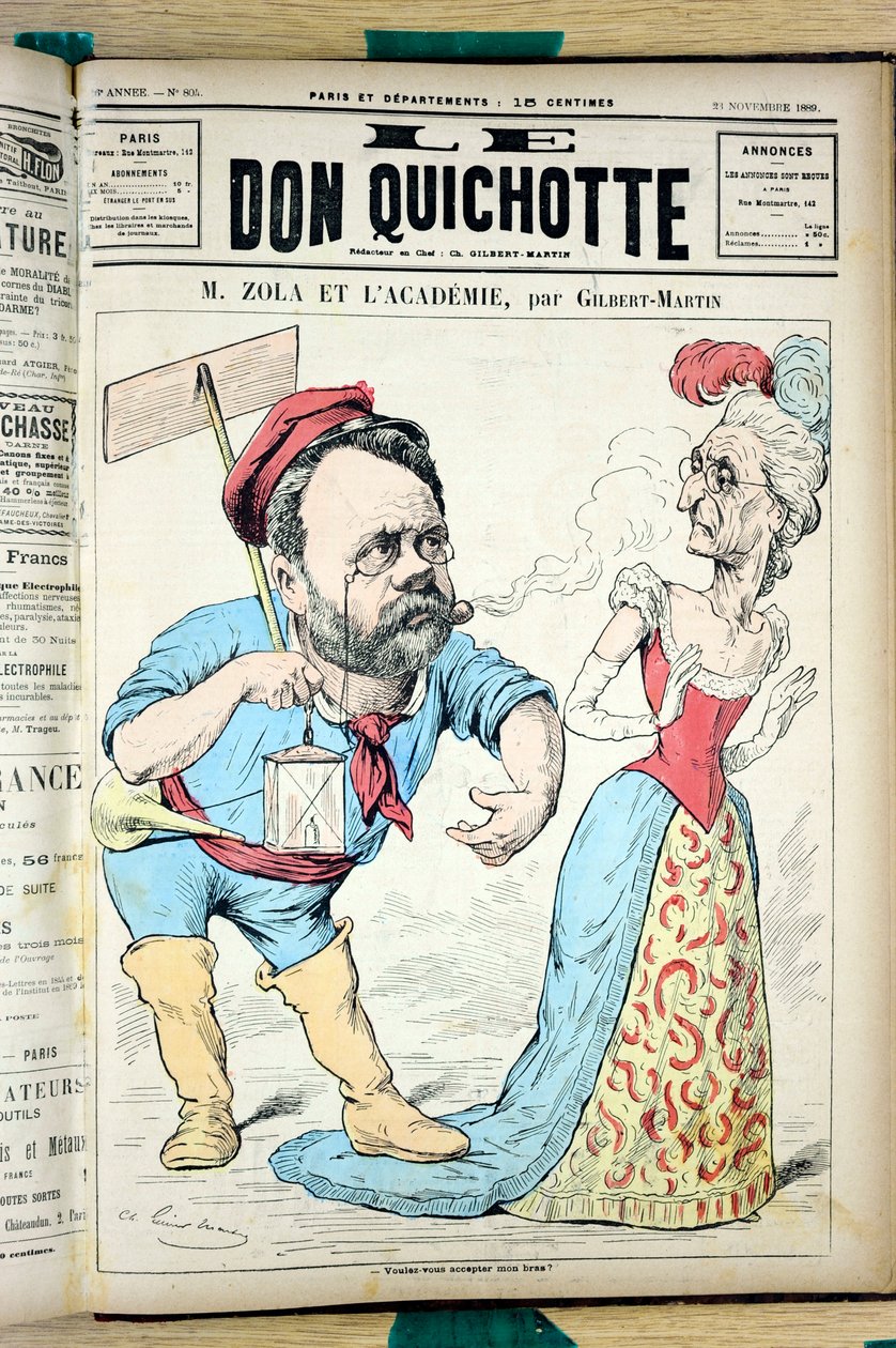 Kansi "" The Don Quijote "", numero 804, värillinen satiirinen tekijältä Charles Gilbert Martin