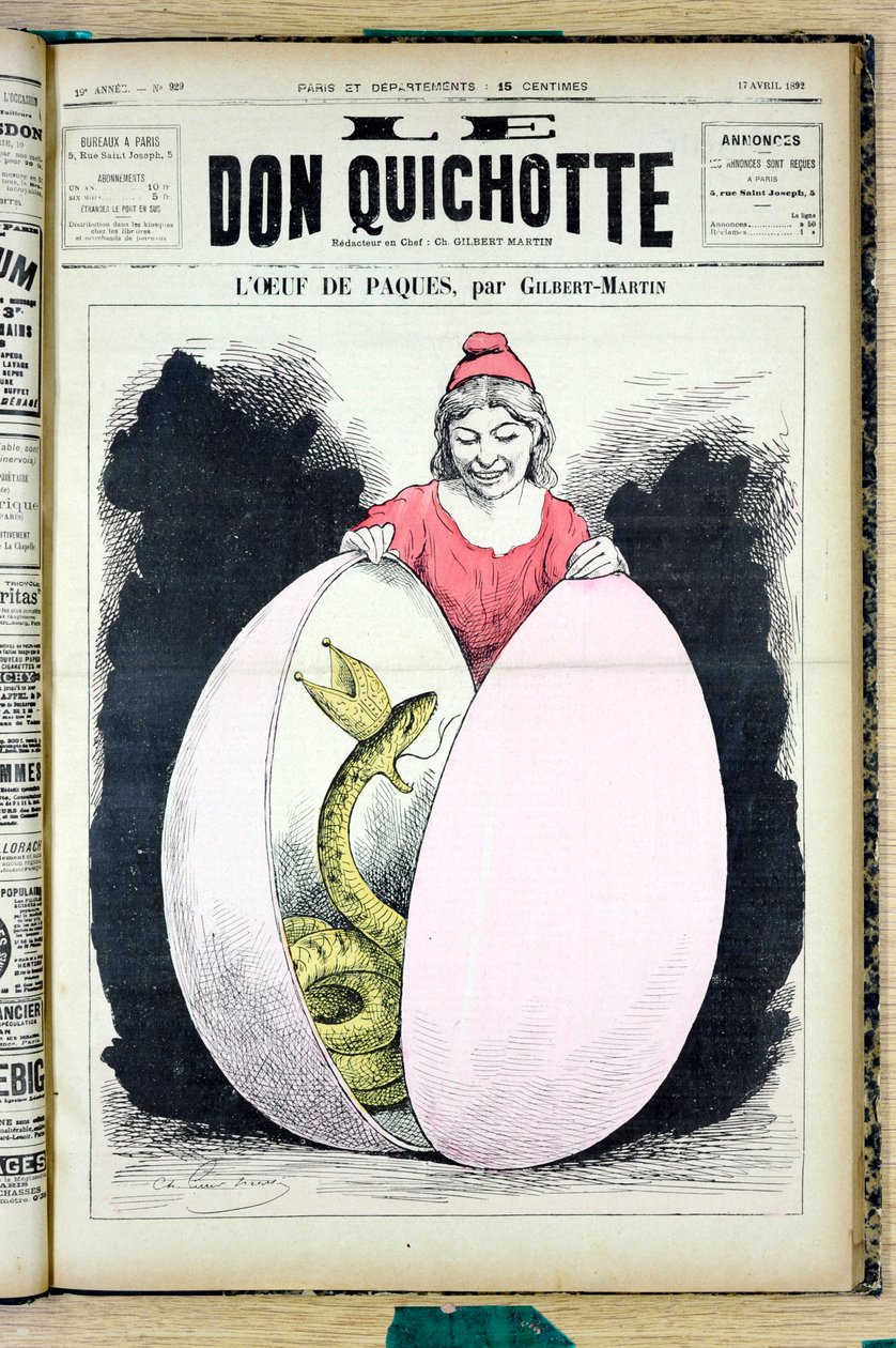 Kansi "" The Don Quijote "", numero 929, Satirique en Colors tekijältä Charles Gilbert Martin