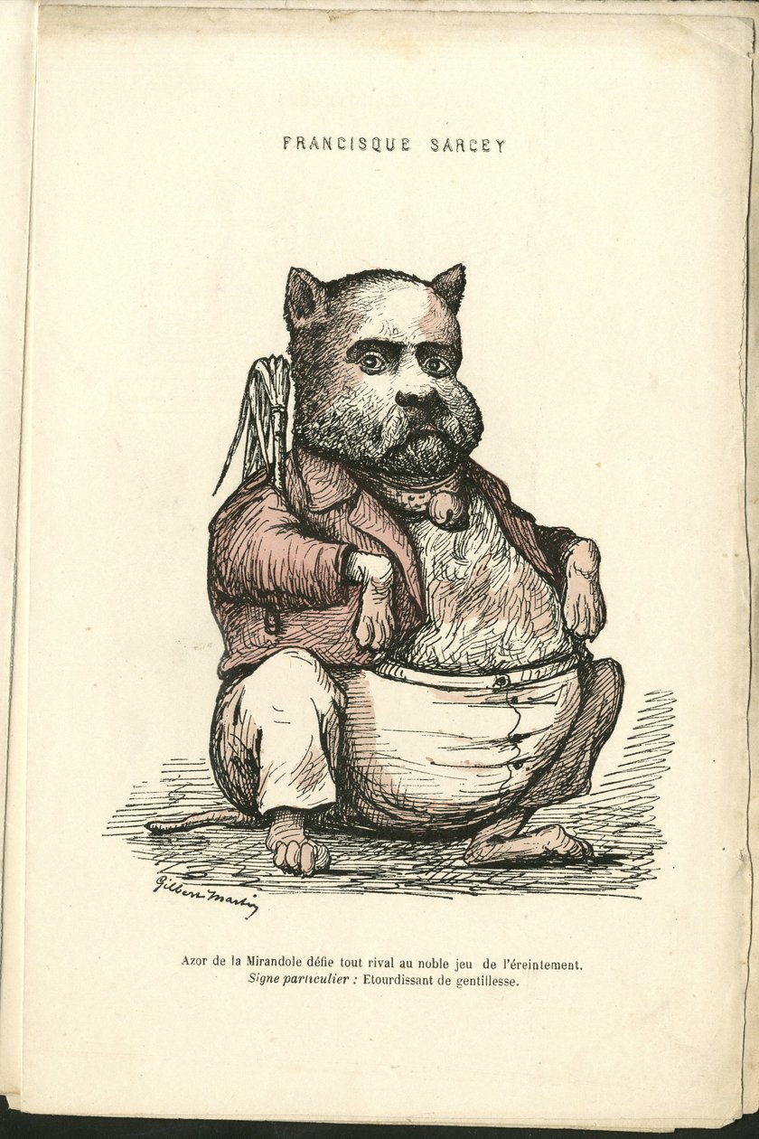 Charles Gilbert-Martinin (1839-1905) kuvitus teoksessa "" Contemporary Grimaces"" tekijältä Charles Gilbert Martin