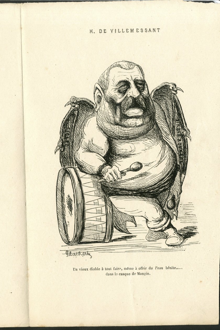 Charles Gilbert-Martinin (1839-1905) kuvitus teoksessa "" Contemporary Grimaces"" tekijältä Charles Gilbert Martin