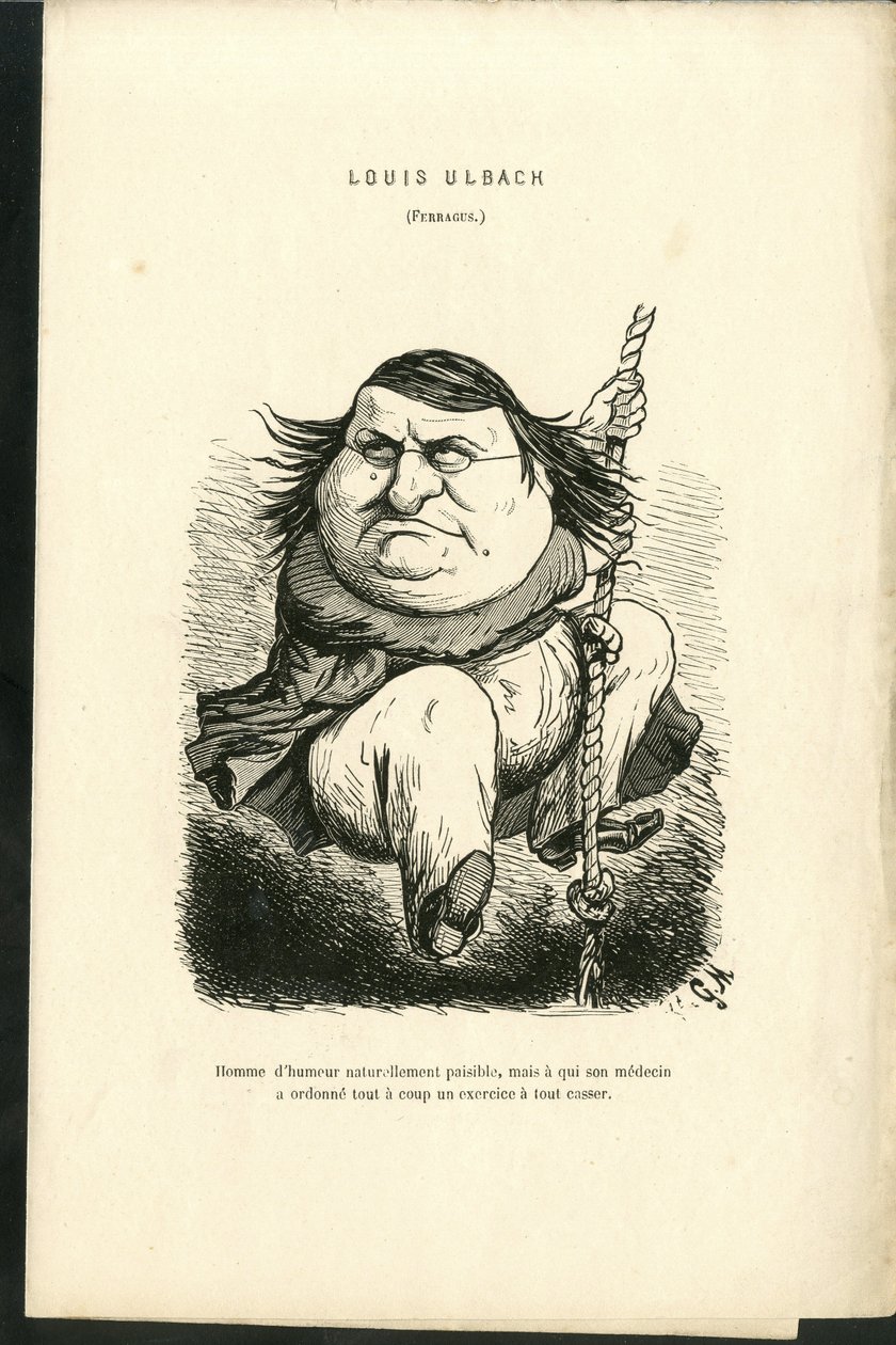 Kuvitus Charles Gilbert-Martinista (1839-1905) teoksessa "" Contemporary Grimaces"" tekijältä Charles Gilbert Martin