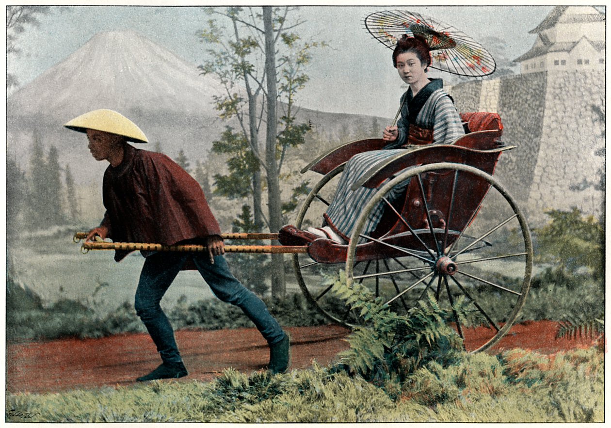Rickshaw, Japanin vaunu, 1890 tekijältä Charles Gillot