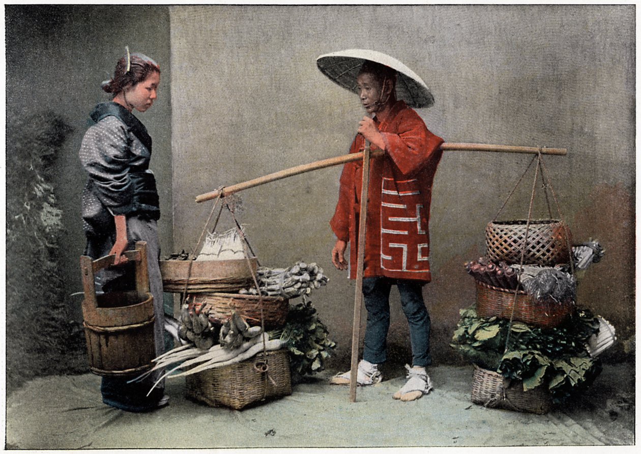 Vihanneskauppias Japanissa, 1890 tekijältä Charles Gillot