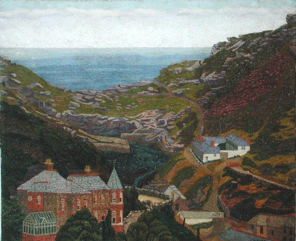 Penally Bridge, Boscastle (öljy kankaalle) tekijältä Charles Ginner