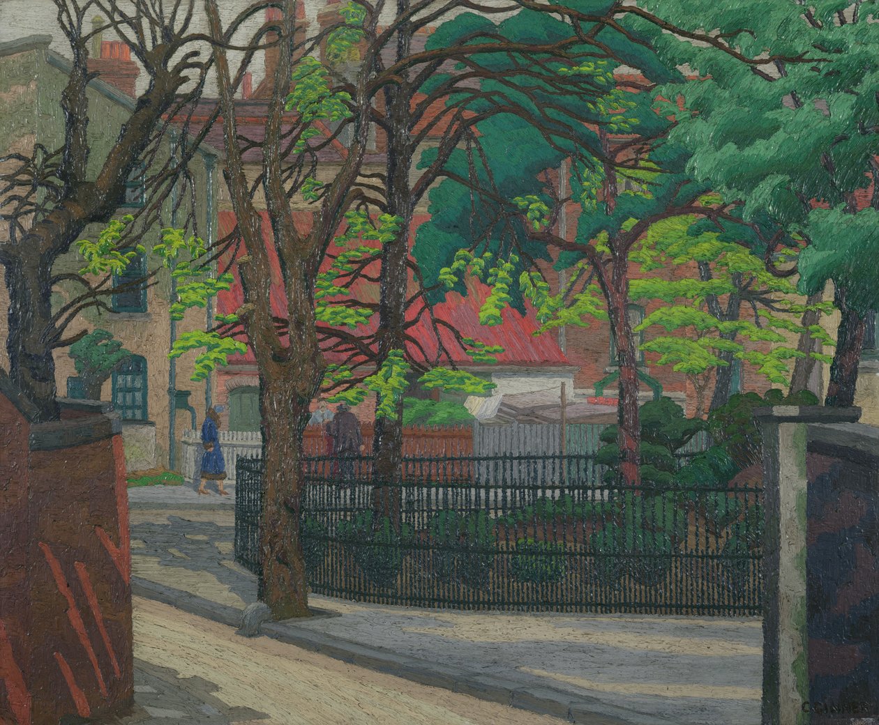 Pond Square, Highgate tekijältä Charles Ginner